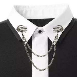 Awesome punk goth skull pin brooch